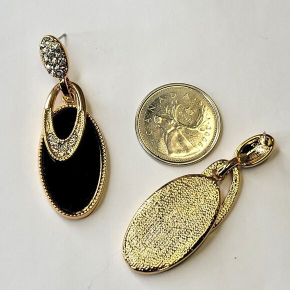Black and Gold Earrings - Picture 3 of 16